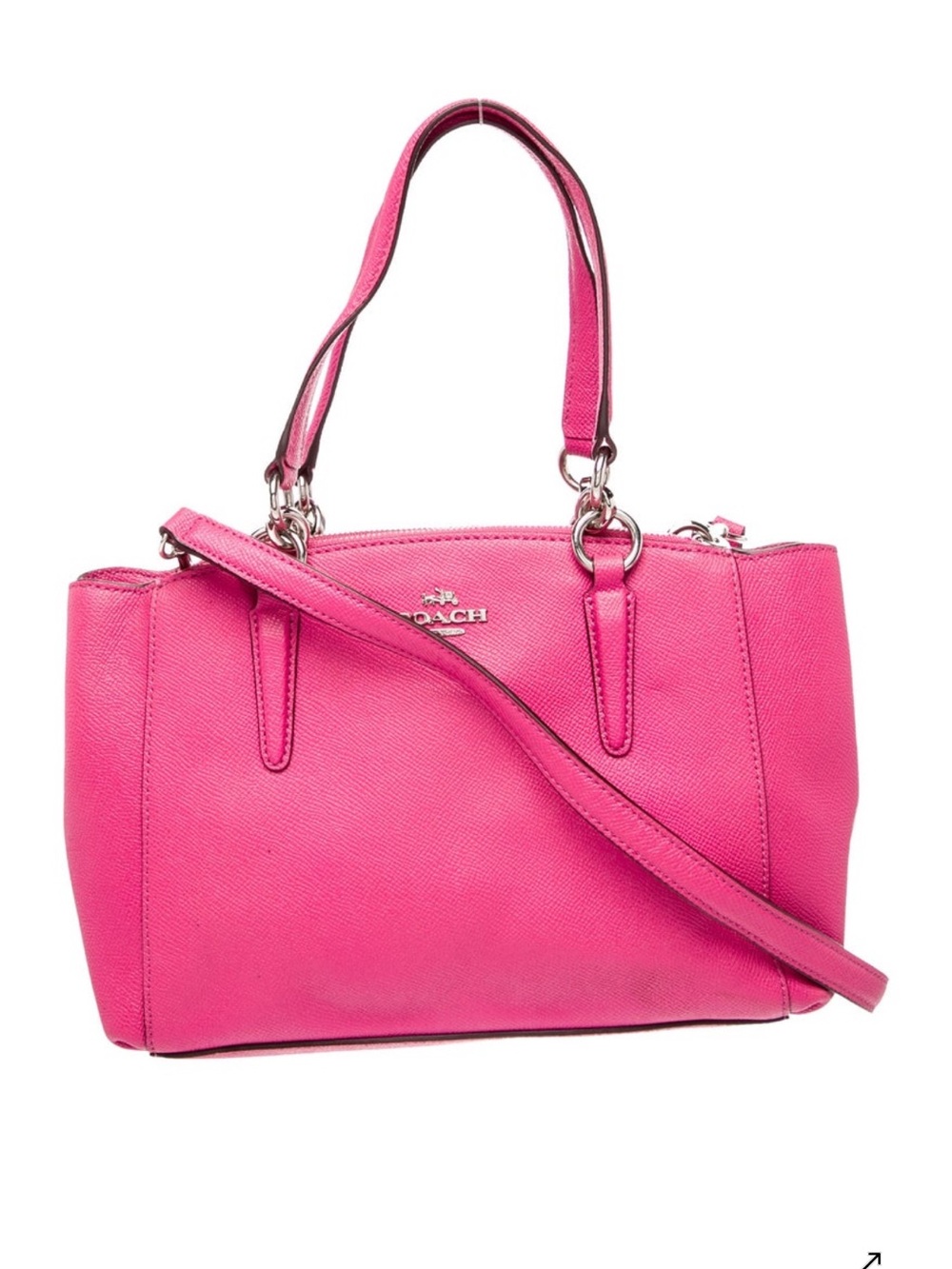 Coach Mini Christie satchel with crossbody strap hot pink